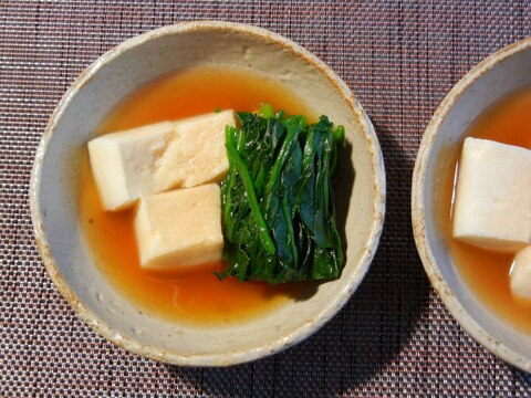 ほうれん草と高野豆腐のおひたし